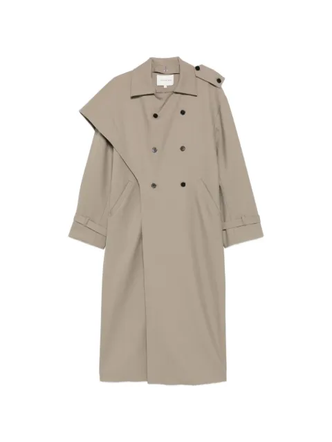 VIKTORIA CHAN Larissa oversized double-breasted wool coat Grey AW25008MO