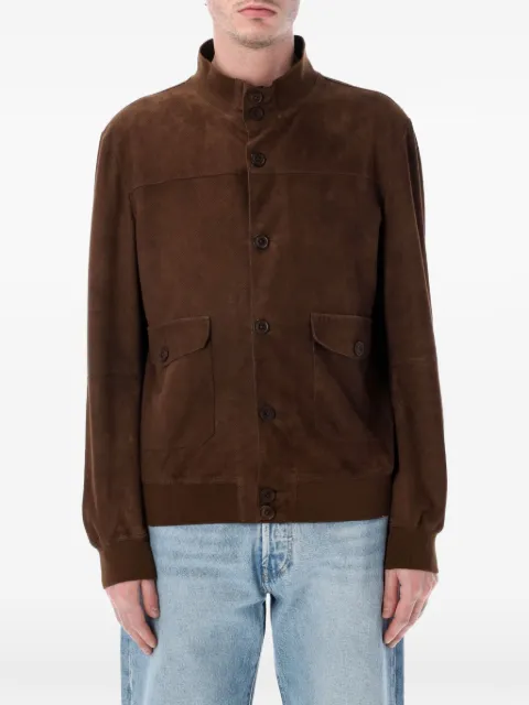 Sword buttoned leather jacket Brown 5524PERF