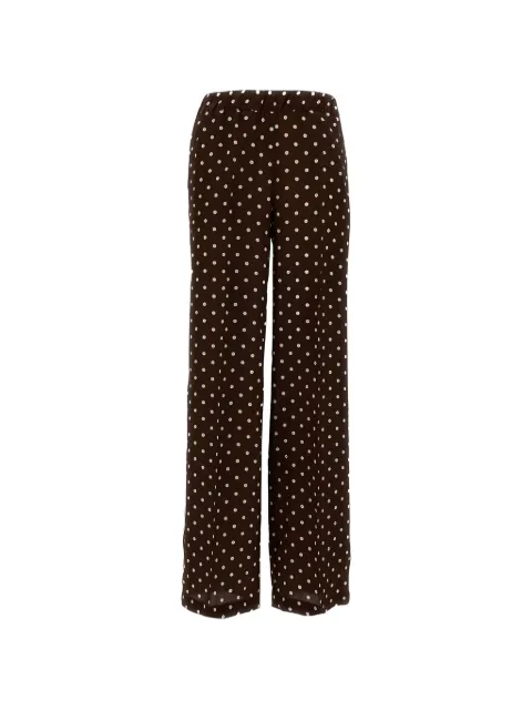 P.A.R.O.S.H. polka-dot wide-leg trousers Brown D232495ZSBILLO808