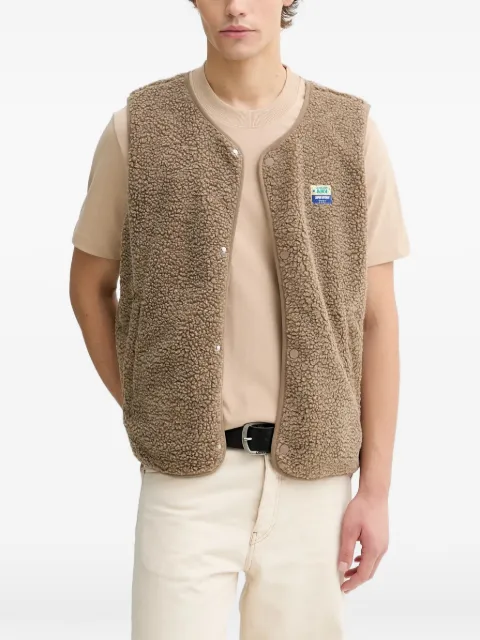 American Vintage button sherpa gilet Brown MHOK16A