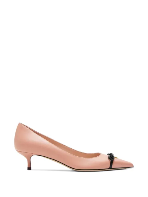 Valentino Garavani Bepointy pumps in patent leather and kidskin 45mm Neutrals WS0LQ0DAL