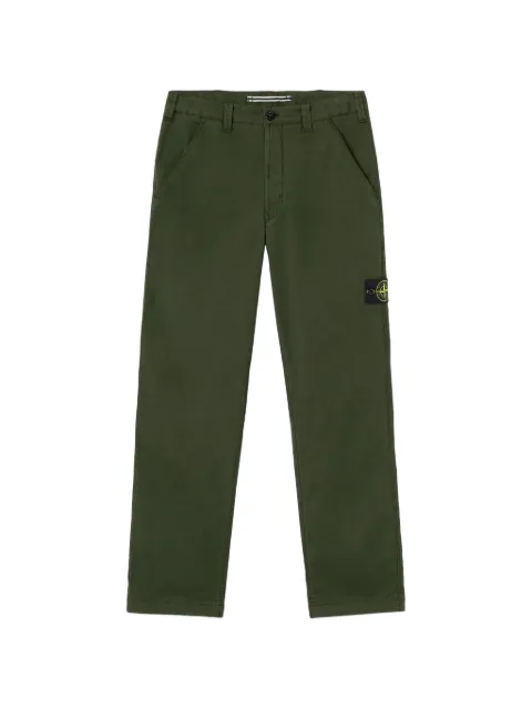 Stone Island belt-loop chino pants Green K2S153100035S0A10