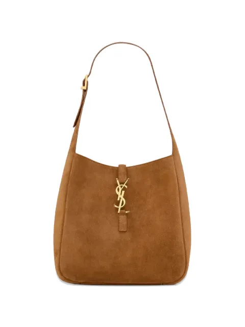 Saint Laurent logo leather shoulder bag Brown 7139381U80W
