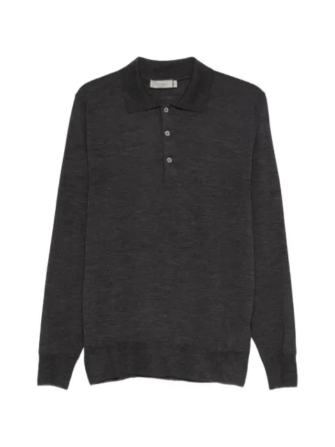 Canali button wool polo shirt Grey C0017MK01149112