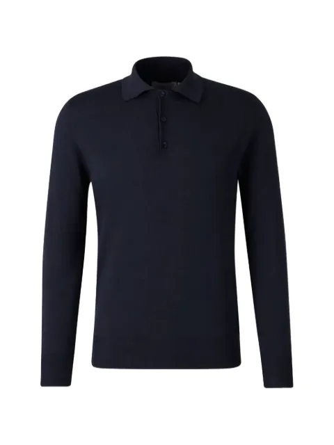Canali long-sleeve polo shirt Blue C0017MK01149300