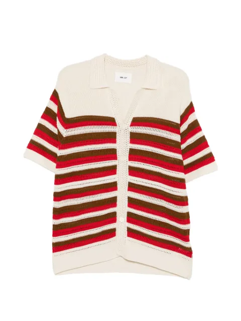 NN07 Lars striped knit shirt Neutrals 2610000066016