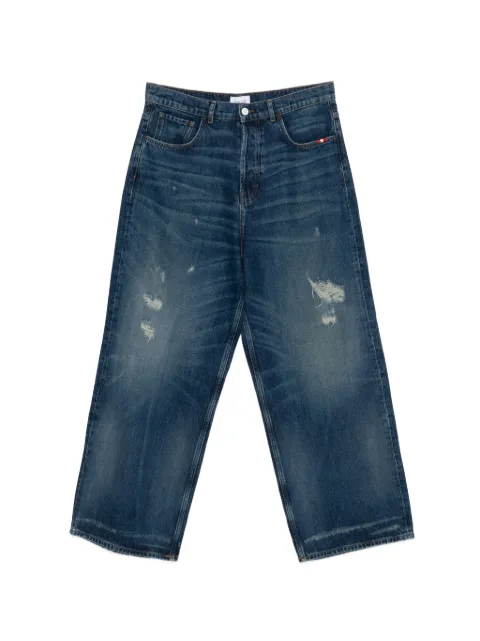 AMISH Huge ripped jeans Blue AMU154D7403191