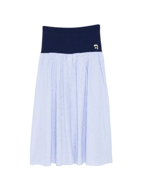 Karl Lagerfeld Ikon striped poplin skirt Blue B2W120191RR