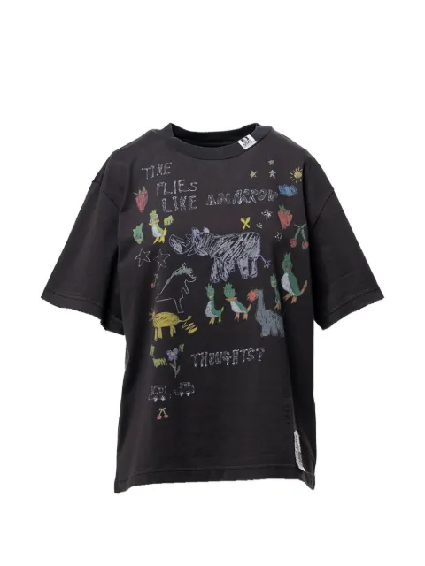 Maison MIHARA YASUHIRO Kids Doodle T-shirt Black K16TS791