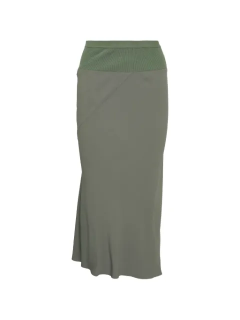 Rick Owens ribbed-waist midi skirt Grey RP01F6332CC