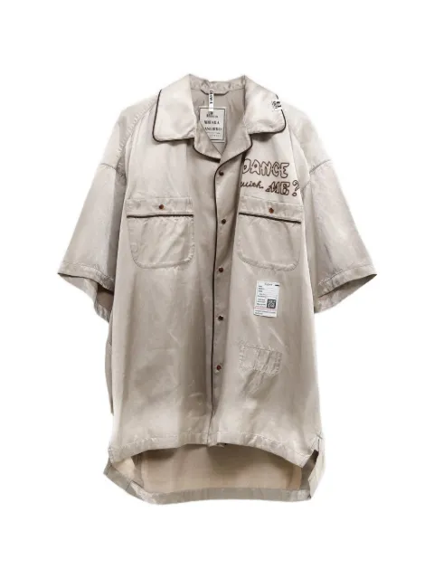 Maison MIHARA YASUHIRO satin-finish shirt Neutrals J16SH183