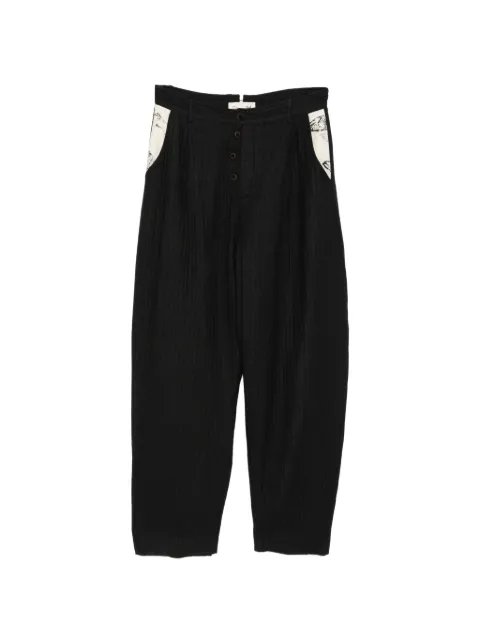 GG IN RED pinstripe trousers Black GIR26SSPT04BK