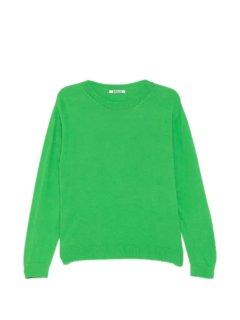Auralee brushed cashmere cotton jumper Green A26SP02CC
