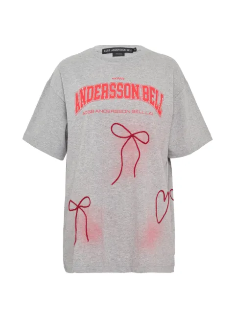 Andersson Bell ribbon-embroidery spray T-shirt Grey ATB1511W