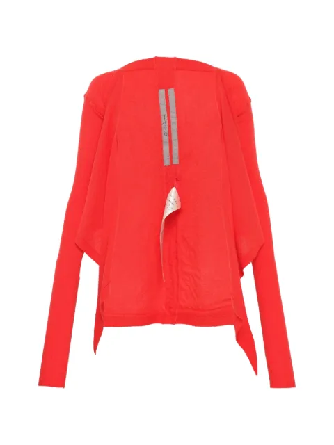 Rick Owens Crop Wrap cashmere cardigan Red RP01F6645WS