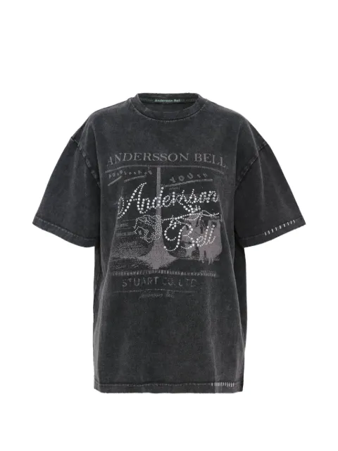 Andersson Bell Rosie hot-fix printed T-shirt Grey ATB1509W