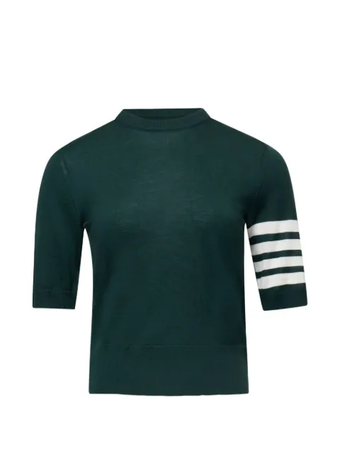 Thom Browne striped sleeve tee top Green FKA471BY101400