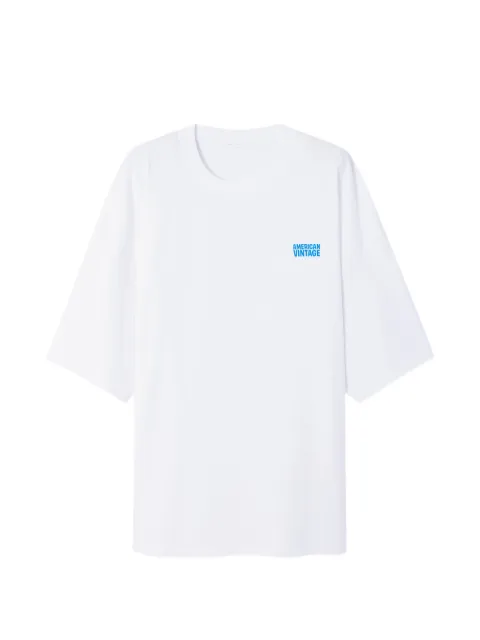 American Vintage Gixy logo-detail T-shirt White GIX02A