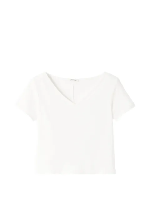 American Vintage Aksun V-neck T-shirt White AK02D