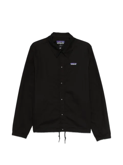 Patagonia logo-patch overshirt Black 20465