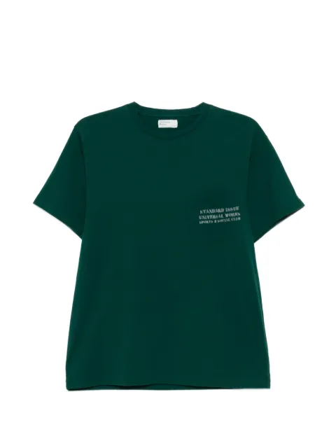 Universal Works logo-detail T-shirt Green 34637