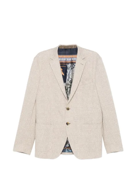 ETRO checked two-button blazer Neutrals MRCB000599JQD03