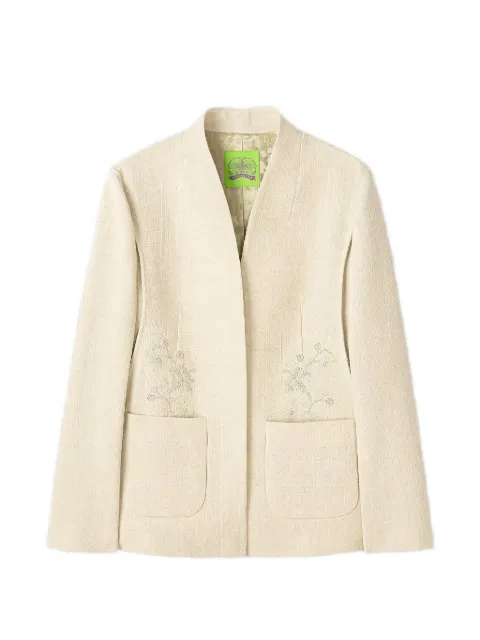 Shanghai Tang beaded-pocket blazer Neutrals Z2WRJ223DW