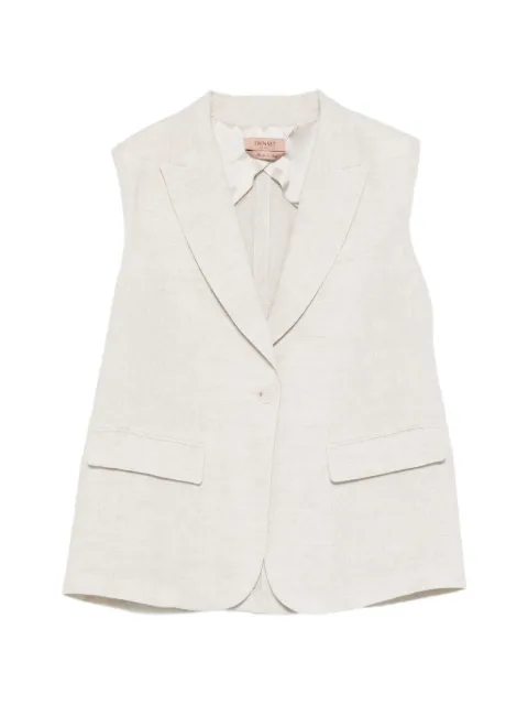 TWINSET flap-pocket single-breasted gilet Neutrals 261TT2522