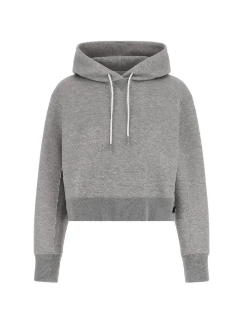 sacai Sponge cropped hoodie Grey SCW345