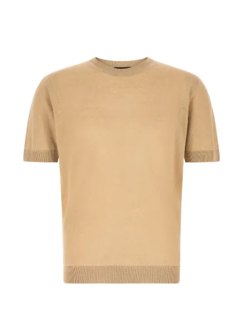 Zanone crew-neck short-sleeve T-shirt Neutrals 810304Z1353Z2010