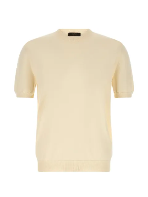 Zanone crew-neck short-sleeve T-shirt Neutrals 810294ZY318Z3372