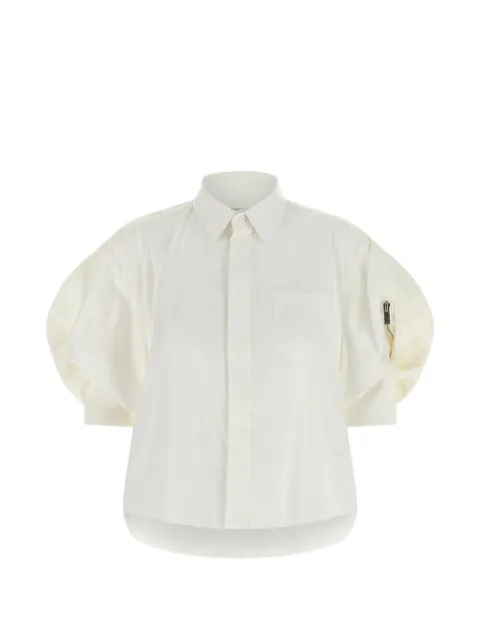 sacai puff sleeve shirt Neutrals SCW336