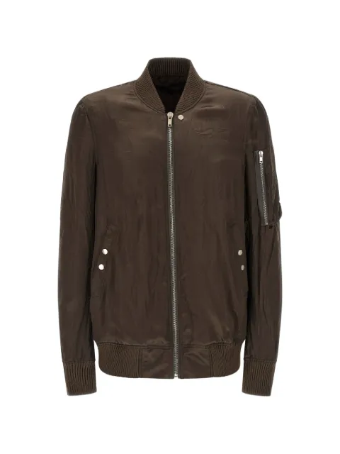 Rick Owens Classic Flight zip-up bomber jacket Brown RU01F2778N