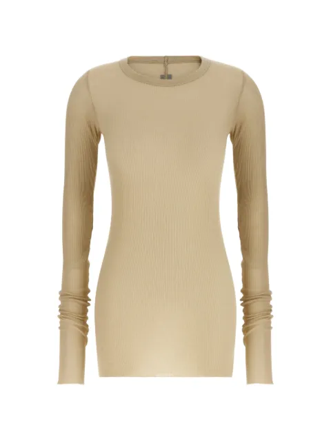 Rick Owens ribbed long-sleeve T-shirt Neutrals RP01F6202RC