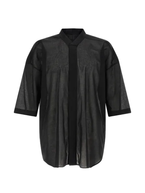 Rick Owens Jumbo Faun high-neck short-sleeve shirt Black RU01F2238CV