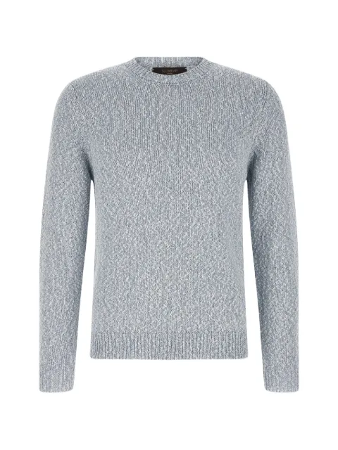Zanone two-tone knitted sweater Blue 810234ZQ310