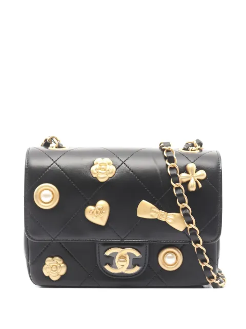 CHANEL Pre-Owned 2021 Icon quilted chain shoulder bag Black 1046685LTHUN6JK