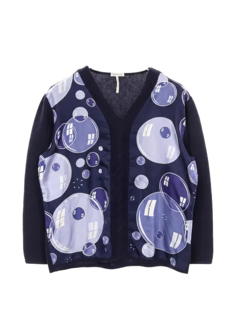 Hermès Pre-Owned 2000s colour-block knitted cardigan Blue 1044240