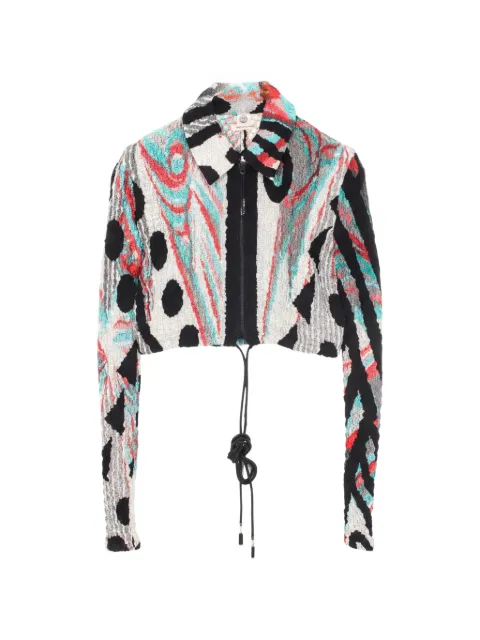 Hermès Pre-Owned 2010s Twill Reine zip-up jacket Black 1033224