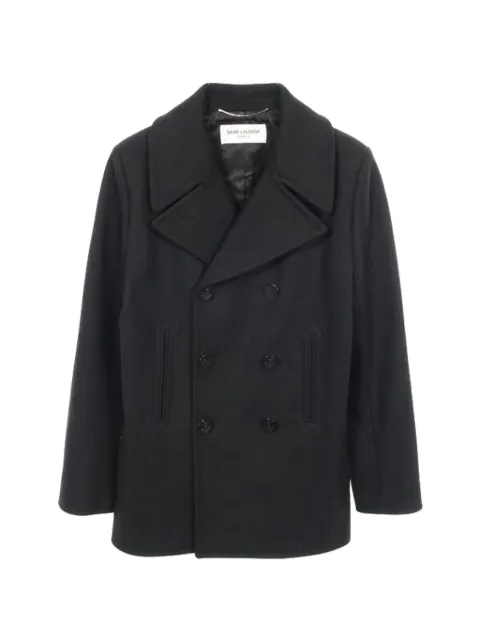 Saint Laurent Pre-Owned 2010s double-breasted coat Black 1045786