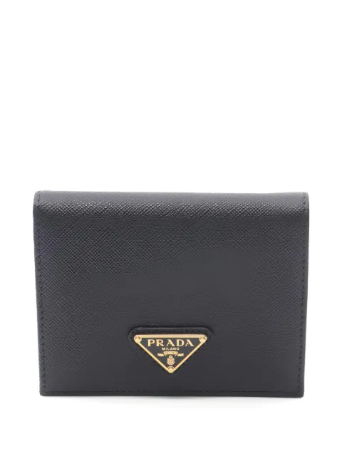 Prada Pre-Owned 2020s leather bi-fold wallet Black 1047040