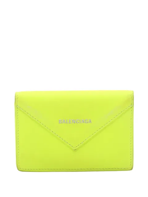 Balenciaga Pre-Owned 10s Papier leather cardholder Yellow 1048657