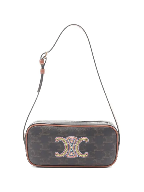 Celine Pre-Owned 2010s mini Cuill Triomphe leather camera shoulder bag Brown 1047521