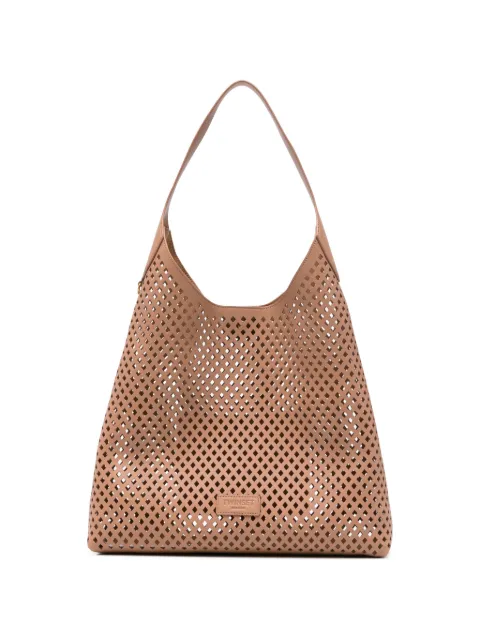 TWINSET perforated shoulder bag Brown 261TB7140