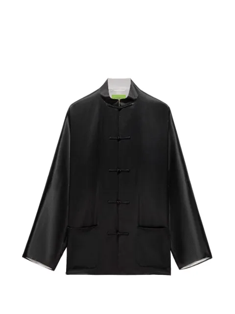 Shanghai Tang knot front tang jacket Black Z2MRJ520AN