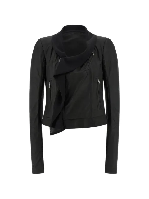 Rick Owens shawl-collar biker jacket Black RP01F6706LBFG