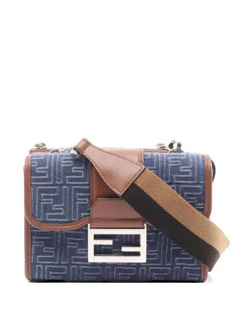 Fendi Pre-Owned 10s zucca-pattern shoulder bag Blue 1047072