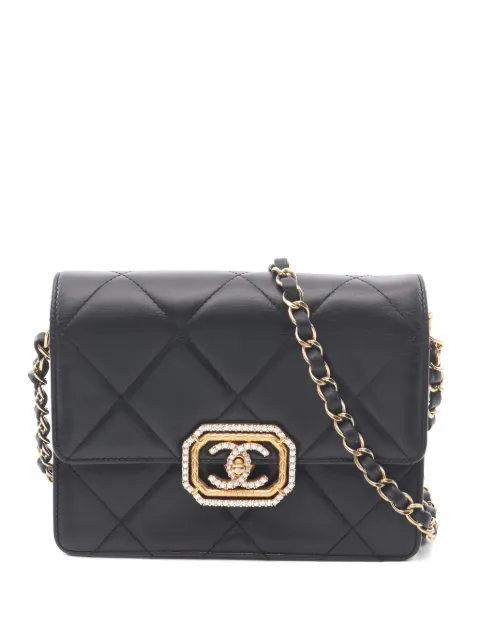 CHANEL Pre-Owned 2021 diamond-quilting chain-strap shoulder bag Black 1048237PG3JA9G9