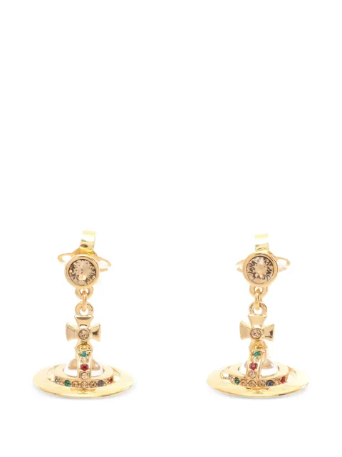 Vivienne Westwood Pre-Owned 2020s orb-rhinestone earrings Gold 1047044