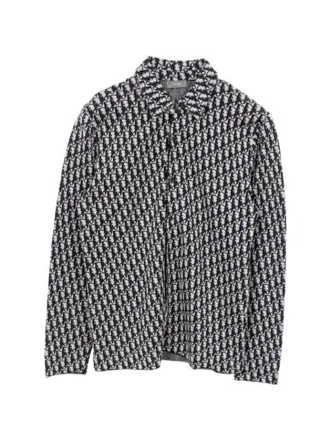 Christian Dior Pre-Owned Oblique long-sleeve shirt Black 1047429